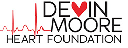 A logo for the devon moore heart foundation.